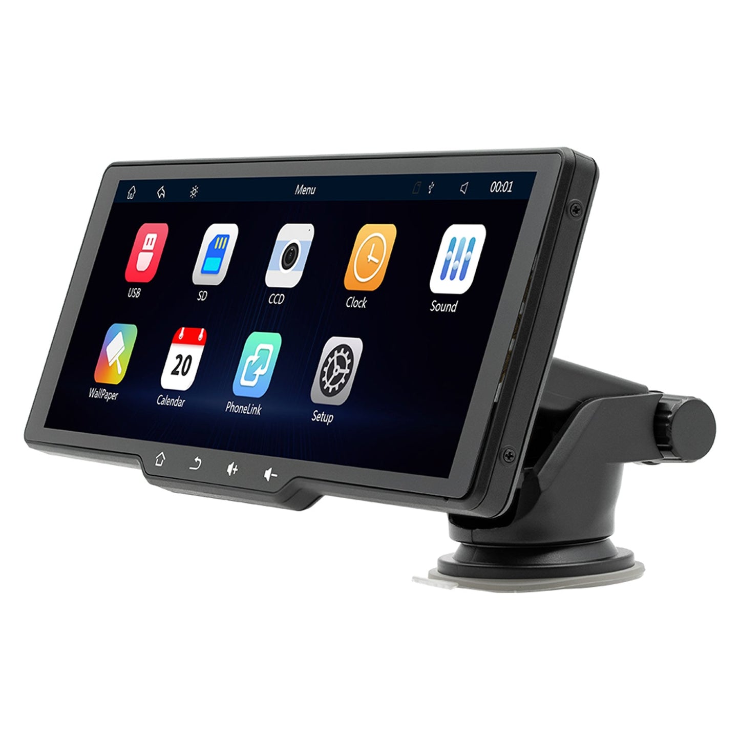 Schermo da 10,26" portatile wireless Carplay Bluetooth MP5 Player + 4 LED Camera