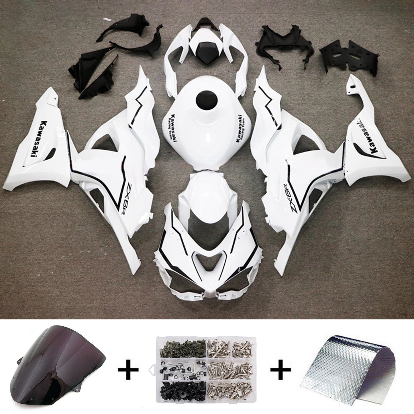 Kit carenatura iniezione in plastica ABS adatto per Kawasaki ZX-6R 2024-2026