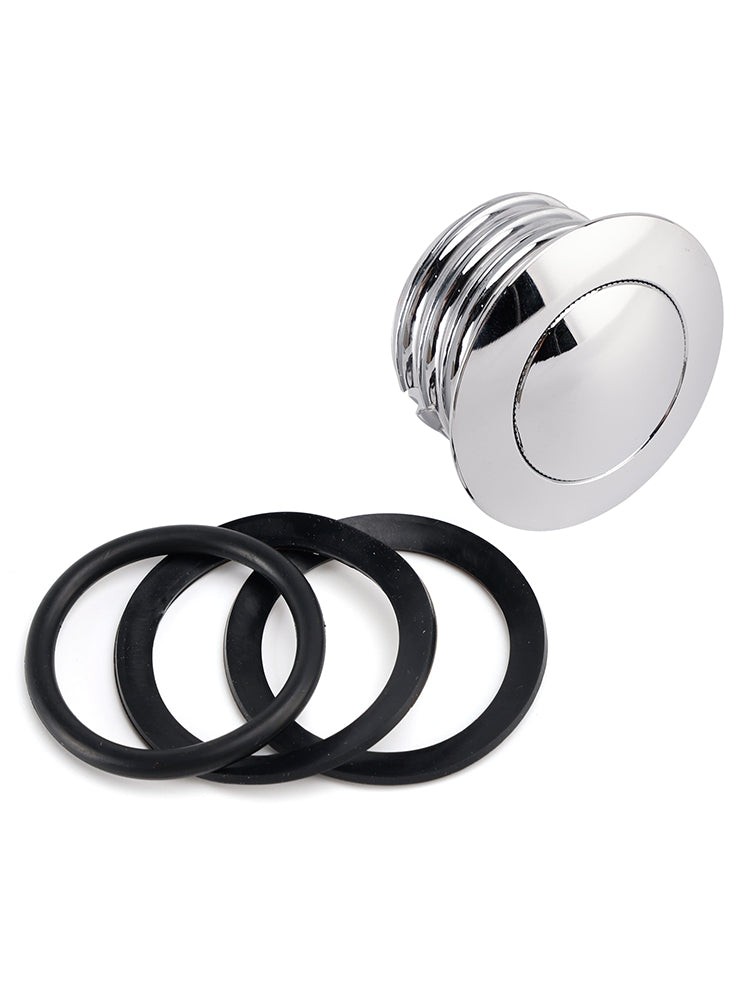 Tappo serbatoio a vite in alluminio billet cromato per Sportster Softail Dyna 82-19