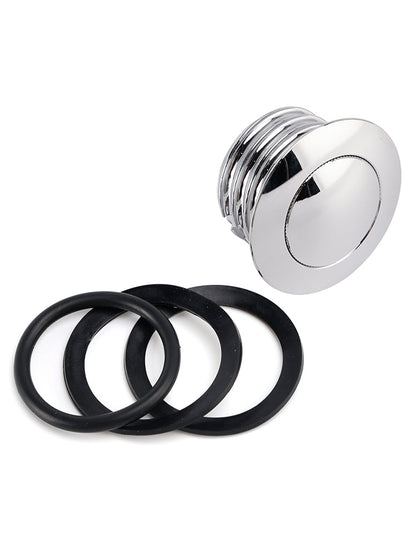Tappo serbatoio a vite in alluminio billet cromato per Sportster Softail Dyna 82-19