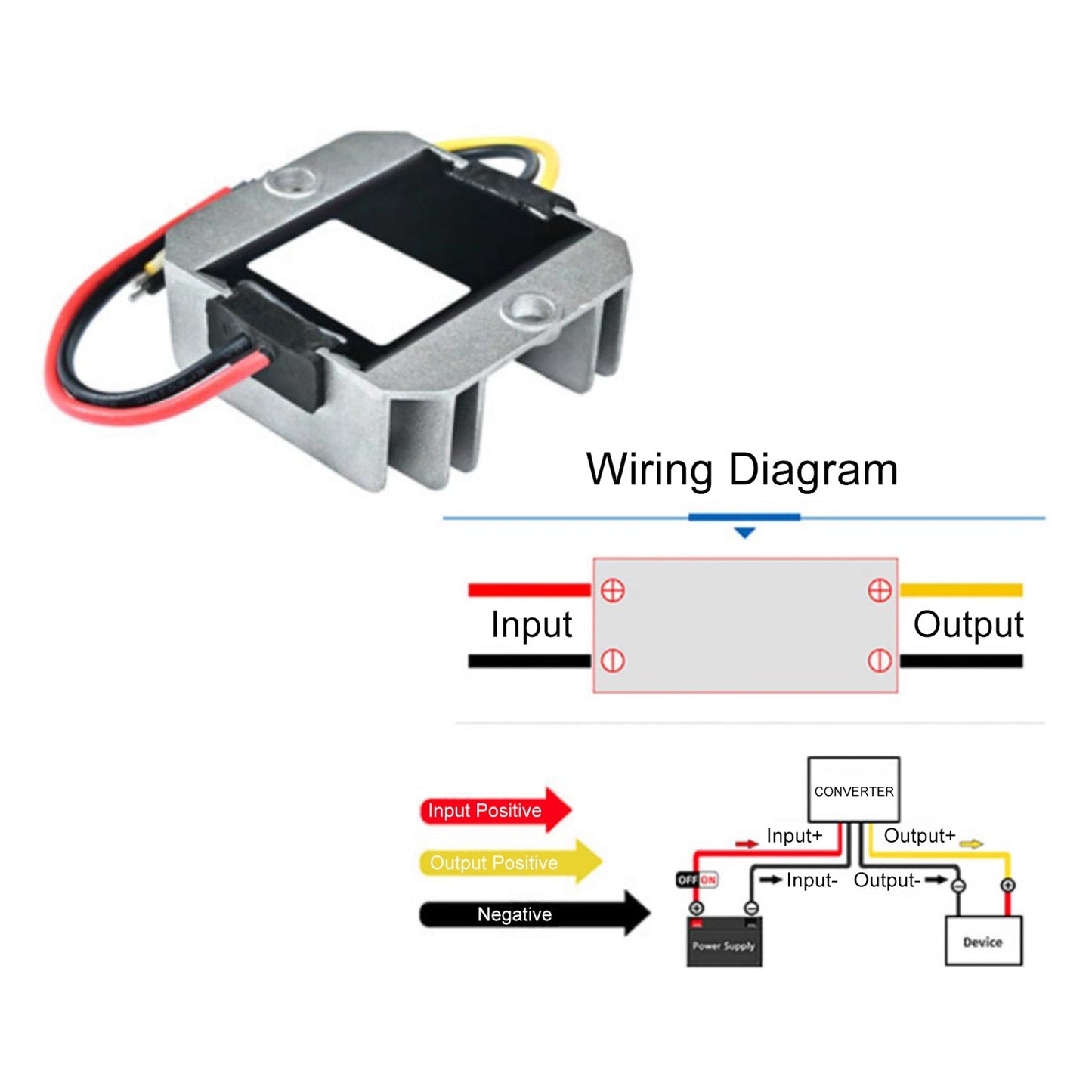Convertitore di potenza DC/DC step-down impermeabile da 24 V a 12 V 10 A 120 W