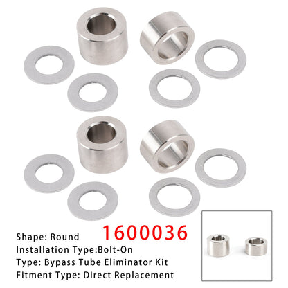 Confezione da 2 pezzi 1600036 Kit eliminatore tubo di bypass con shunt in alluminio e rondelle di tenuta