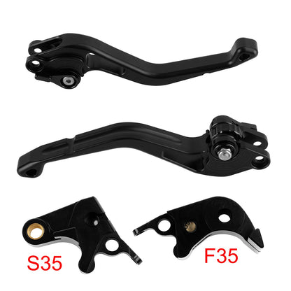 Nuova leva freno e frizione corta compatibile con Suzuki GSXR600 06-10 e GSXR1000 05-06, colore nero.