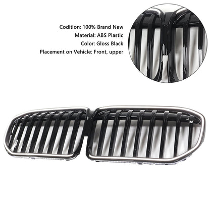 Griglia anteriore nera lucida a lamelle singole BMW Serie 7 G12 passo lungo 2019-2022