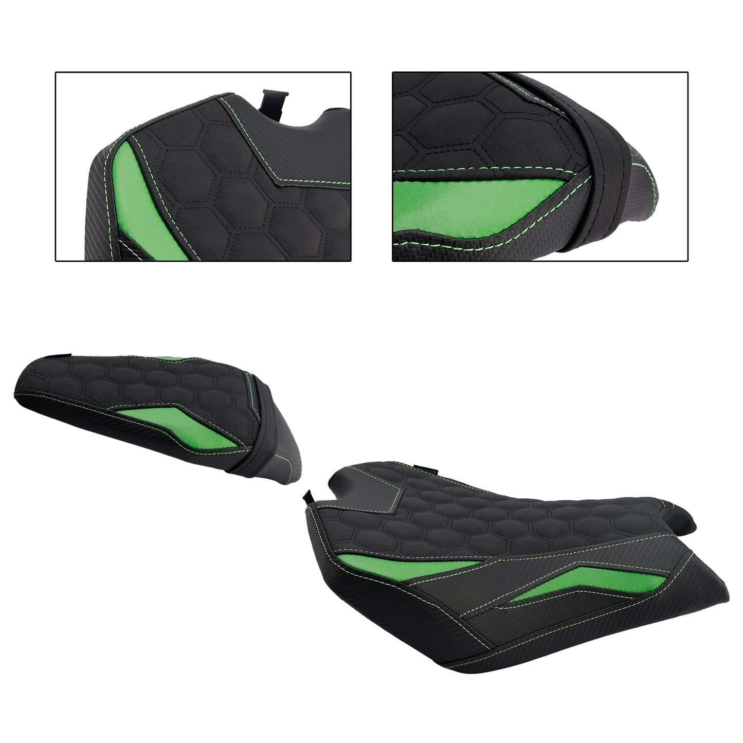 2025 - Cuscino posteriore per sedile conducente e passeggero per Kawasaki Ninja Z900 Zr900-F, colore verde.