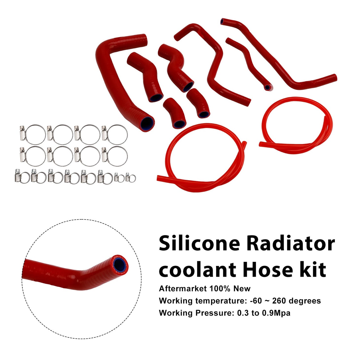 Tubo flessibile del liquido di raffreddamento del radiatore in silicone Suzuki SV 650 SV650 2016-2025