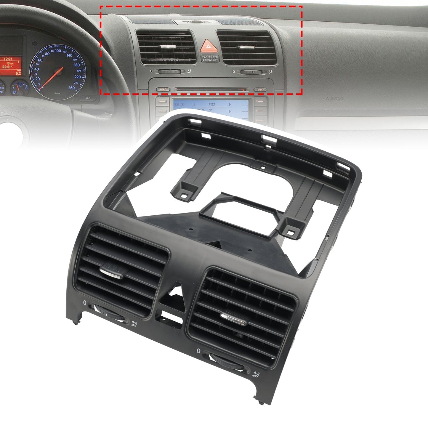 Uscita di ventilazione centrale per cruscotto JETTA MK5 2006-2011 1K0819743A