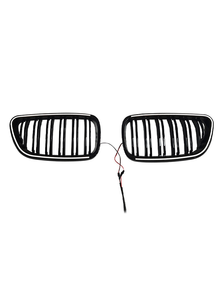 Griglia anteriore a doppio rene per BMW Serie 2 F22 F23 F24 2014-2018, nero lucido