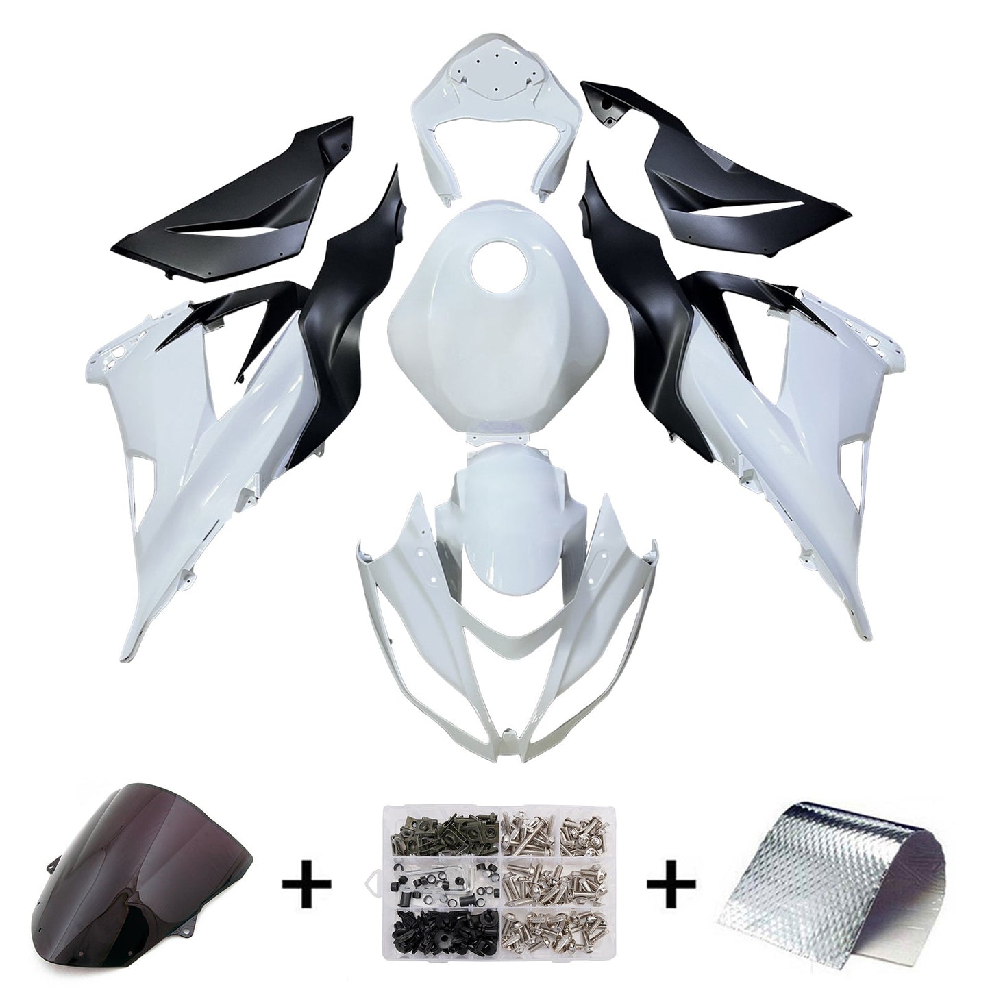 Kit carenatura iniezione in plastica ABS adatto per Kawasaki ZX6R 636 2013-2018