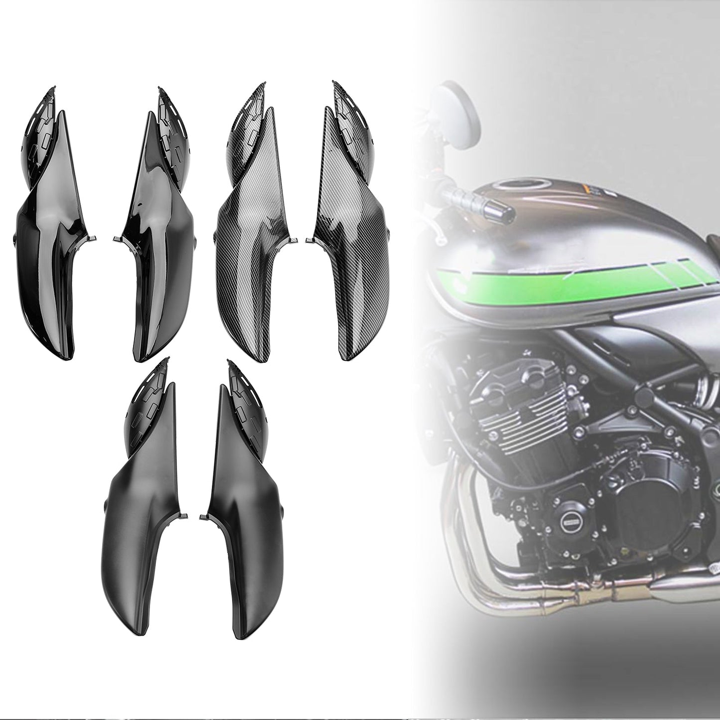 Protezione pannello telaio laterale Kawasaki Z900RS 2018-2024 Carenature Cover