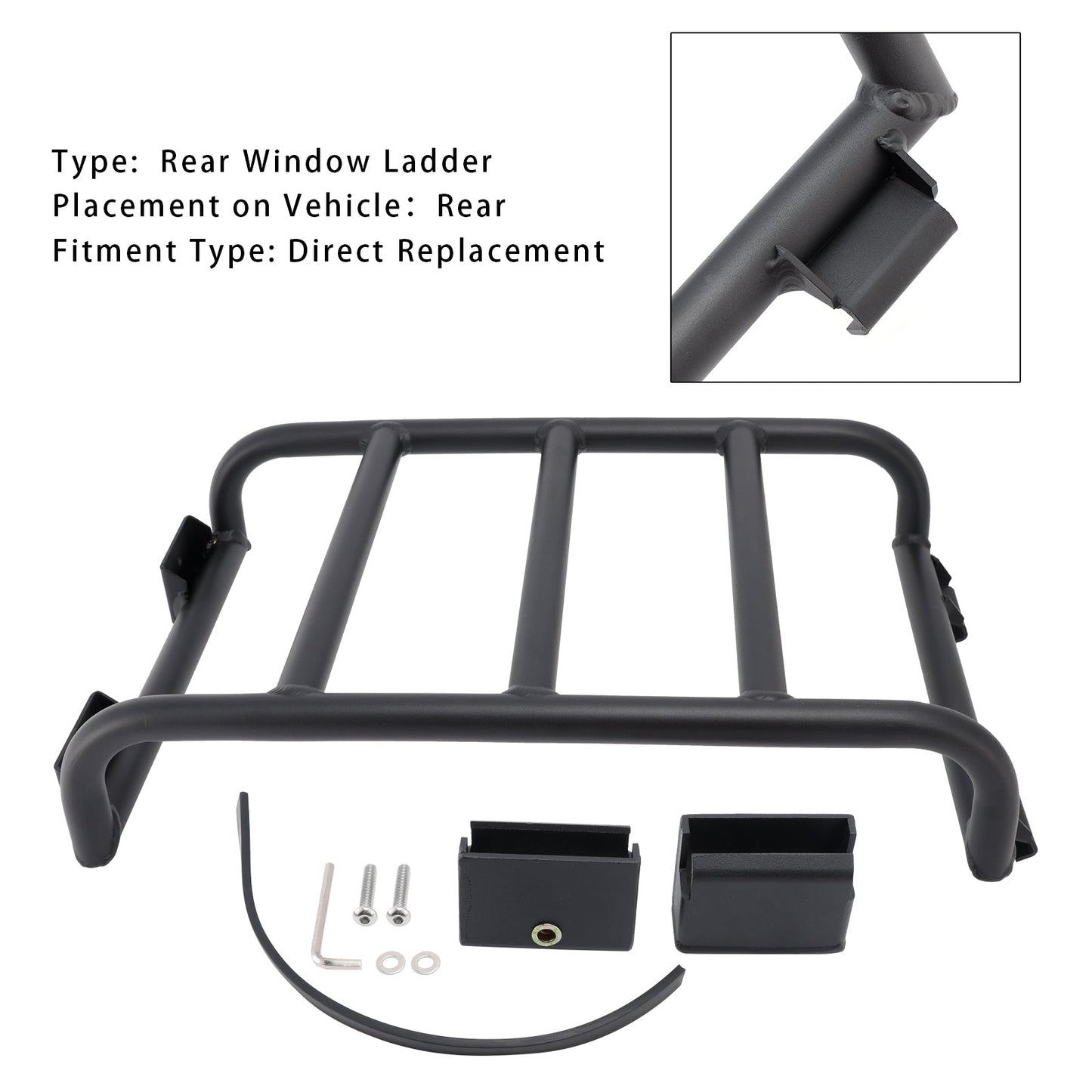 Scala per lunotto posteriore Jeep Wrangler JL JLU 2 porte e 4 porte 2018-2024