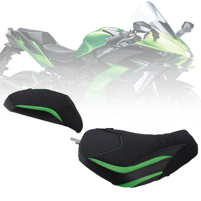 Kit cuscini passeggero Raider anteriori e posteriori per Kawasaki Ninja H2 Sx 2022-2025, colore verde.