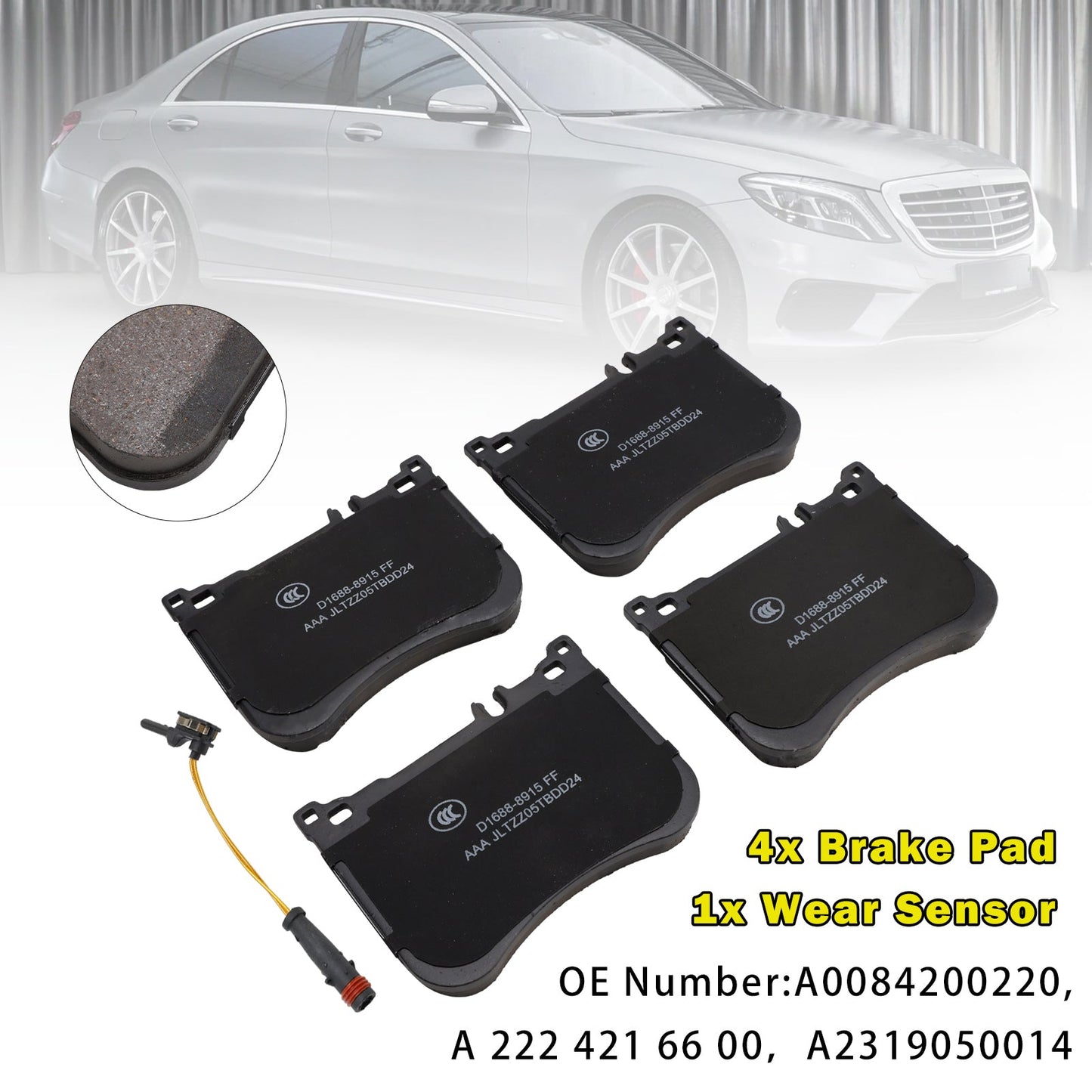 Per Mercedes-Benz W222 Classe S AMG Lines escluse pastiglie freno anteriori S500 e S63 con sensore di usura A0084200220