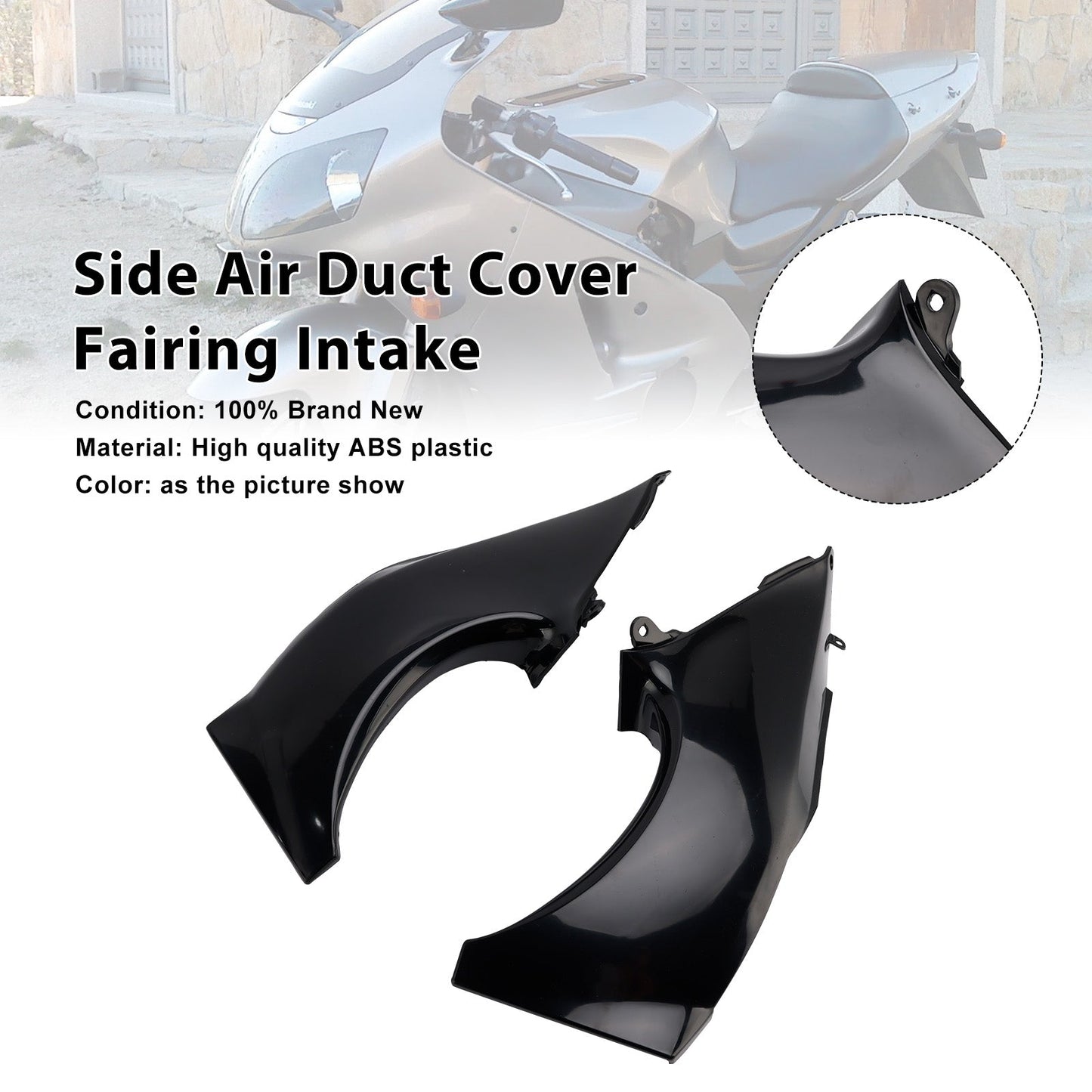 Copertura del condotto dell'aria laterale Kawasaki ZX12R 2000-2001, carenatura di aspirazione
