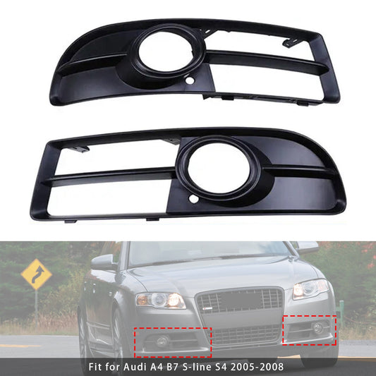 Audi A4 B7 S-Line S4 2005-2008, 1 paio di griglie di copertura fendinebbia paraurti anteriore, 8E0807681F