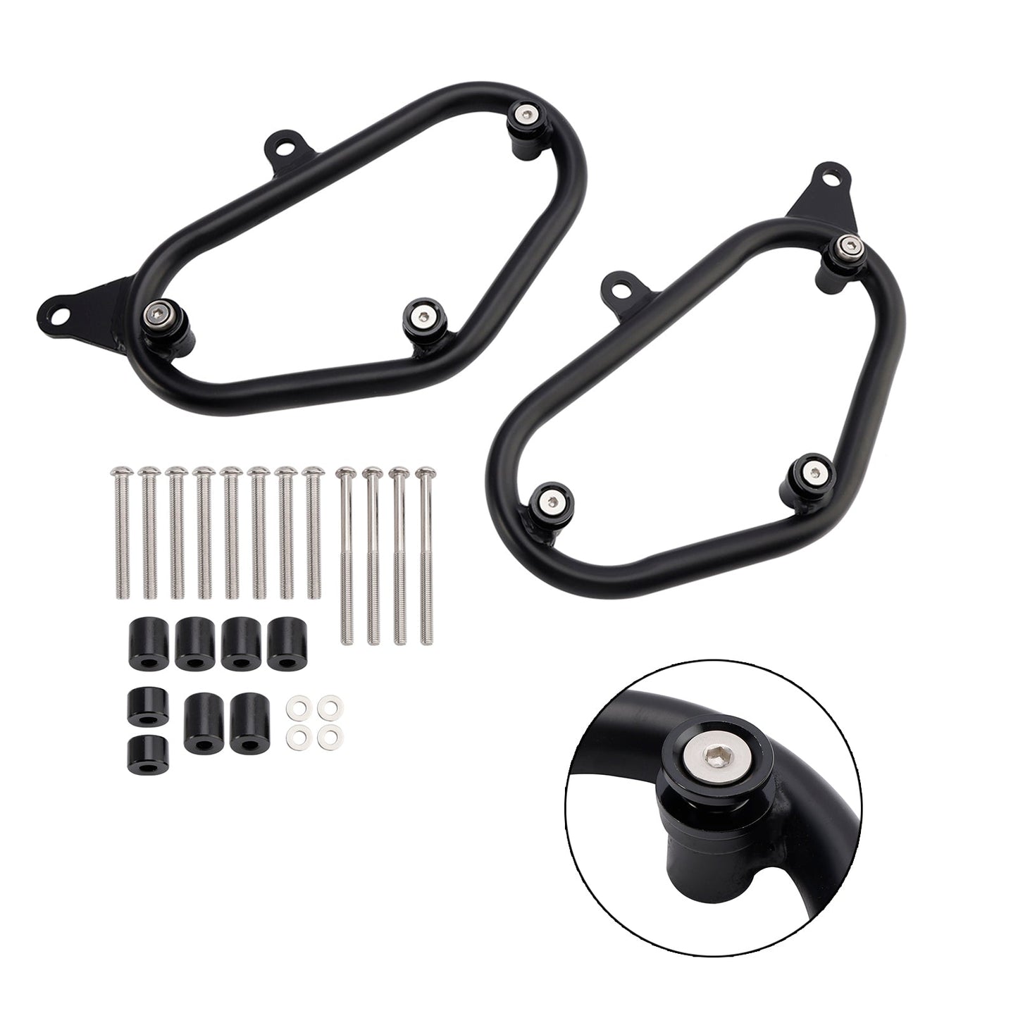 Staffa di montaggio per borsa laterale Kawasaki Eliminator 500 2024-2025, nera