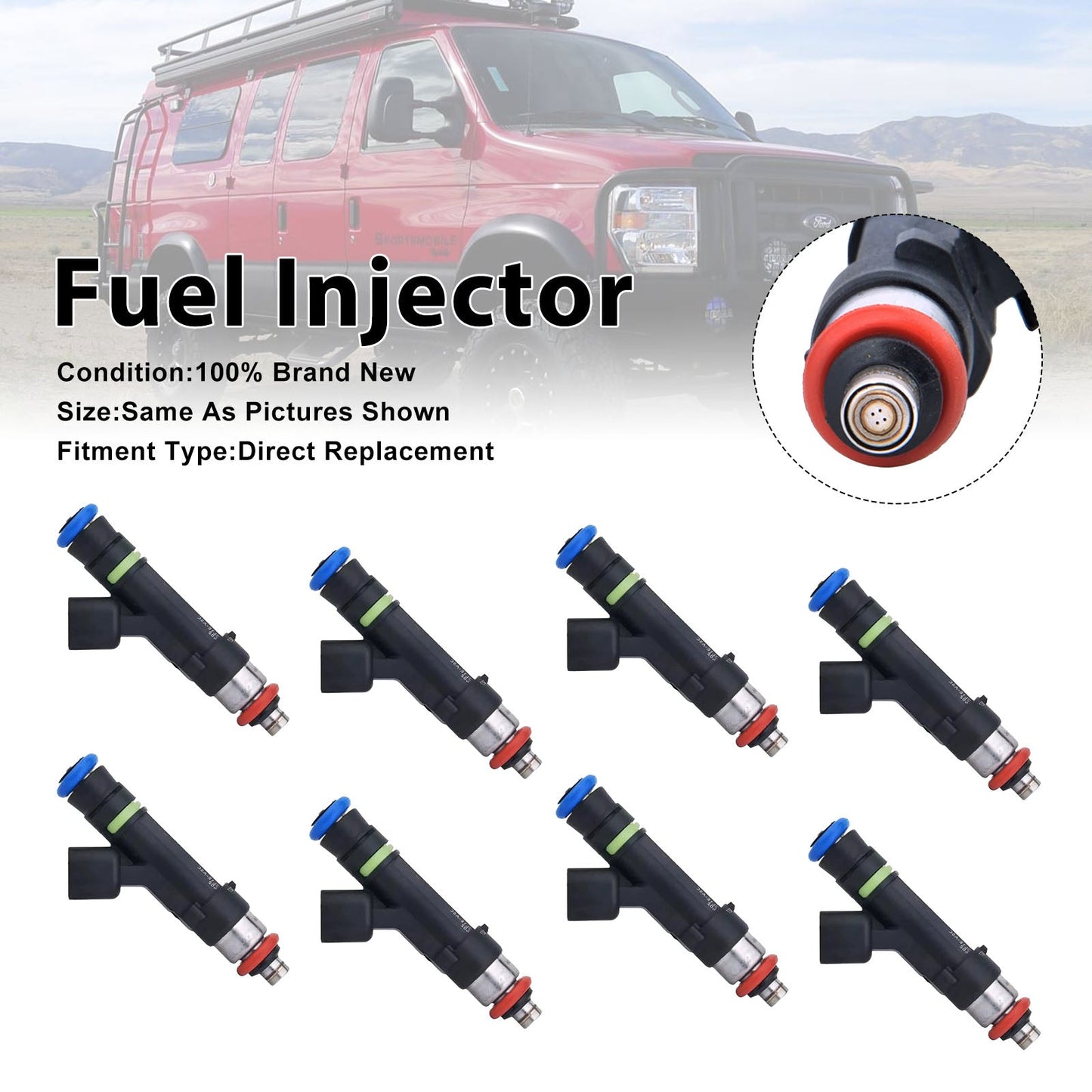 8 iniettori di carburante per Ford E-150 E-250 5.4L V8 2004-2009 0280158001