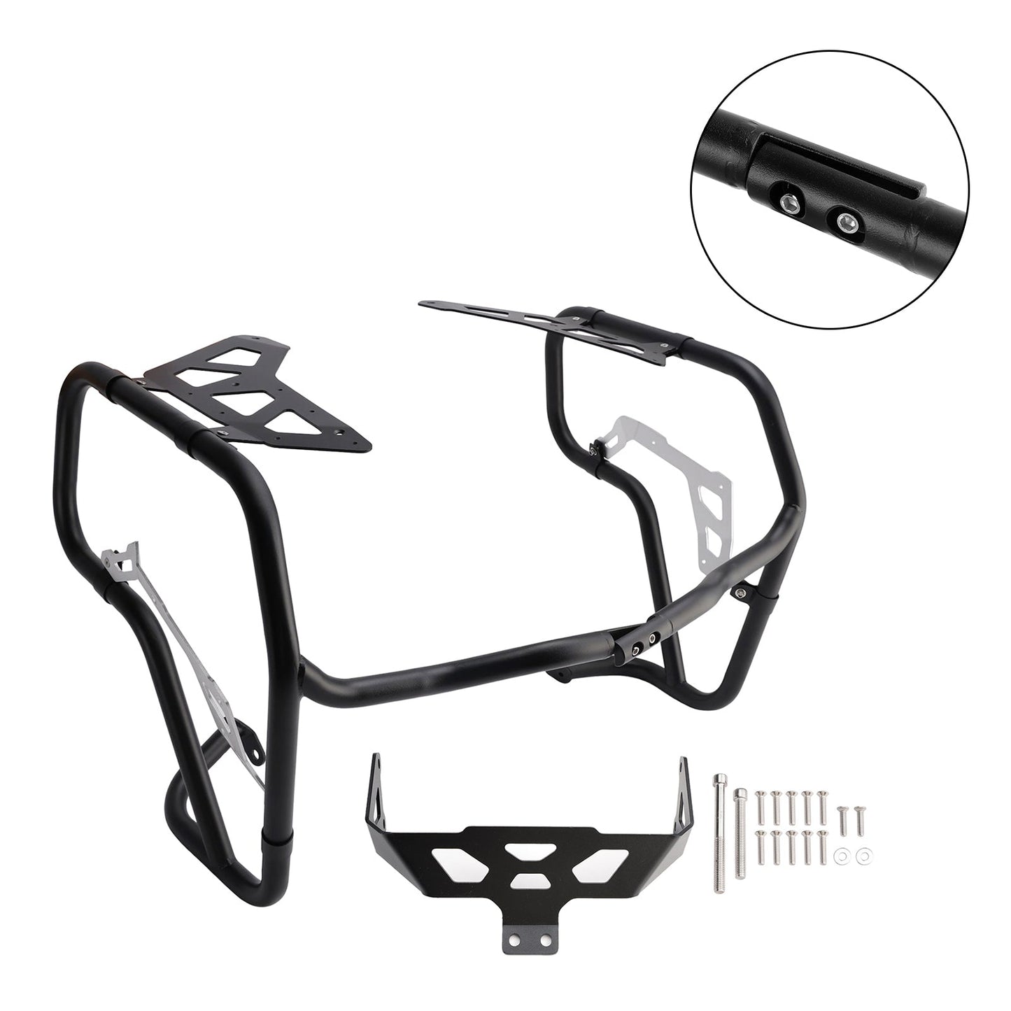 2024-2026 Adatto Nero Per BMW R1300GS Paraurti Paramotore Inferiore Telaio in Acciaio Adv