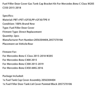 Kit staffa tappo serbatoio carburante verniciato per Mercedes Benz W205 C350 2015-2018