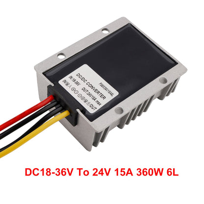 Regolatore di alimentazione per auto stabilizzatore di tensione impermeabile DC 18-36V a DC 24V 15A