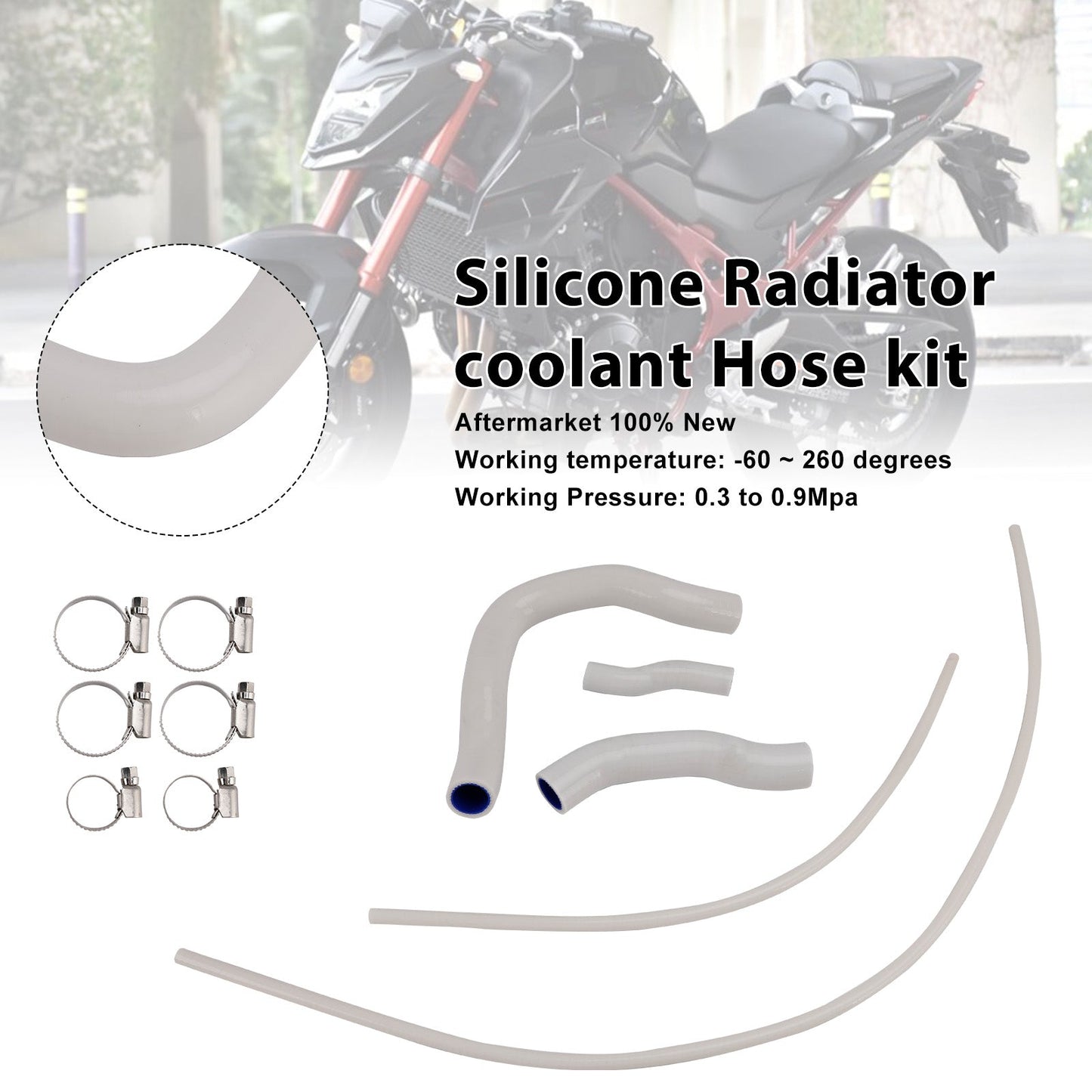 Tubo flessibile del liquido di raffreddamento del radiatore in silicone per Honda CB750 Hornet XL750 Transalp 23-25