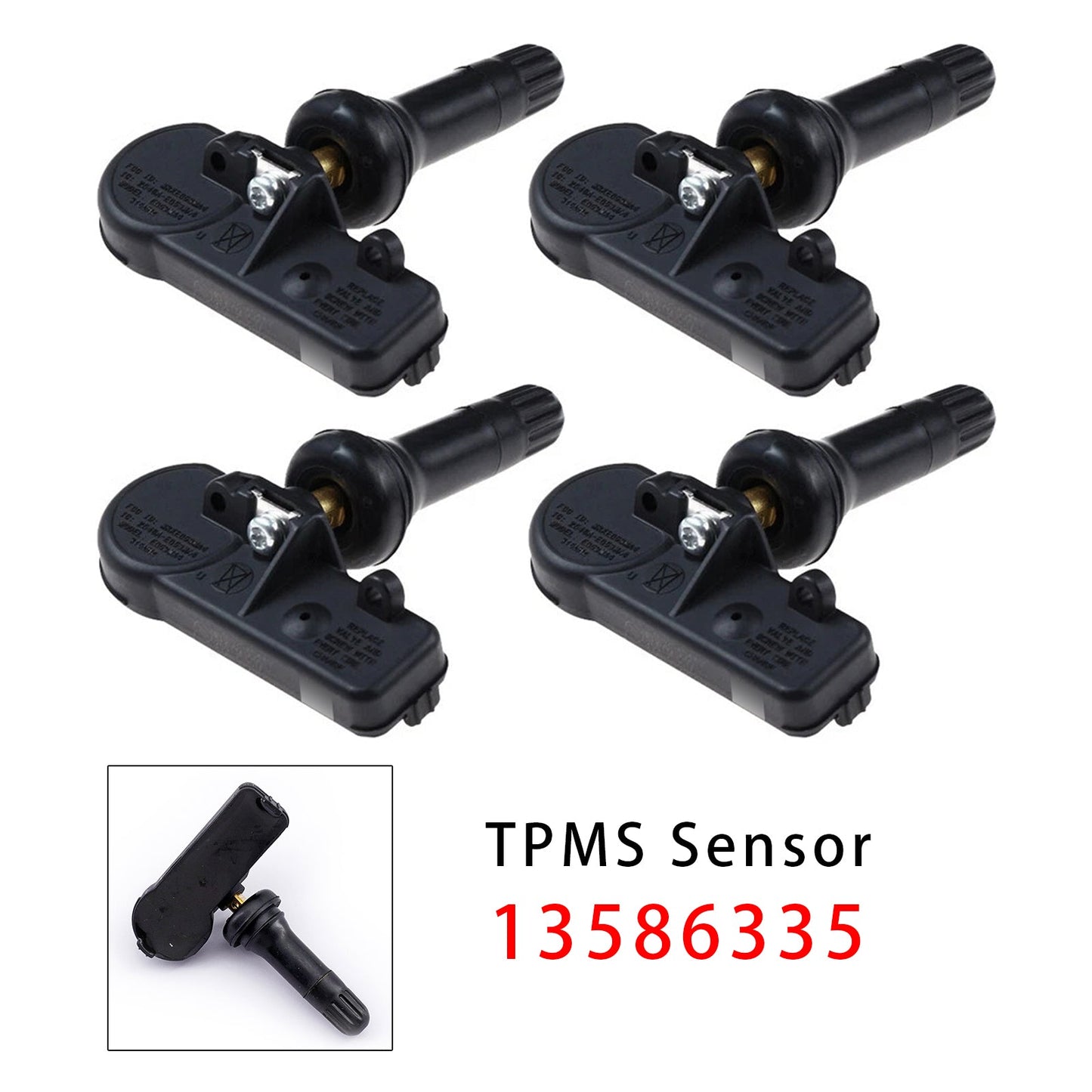 4 sensori di pressione pneumatici TPMS per Buick Cadillac Chevy Suburban GMC 13586335