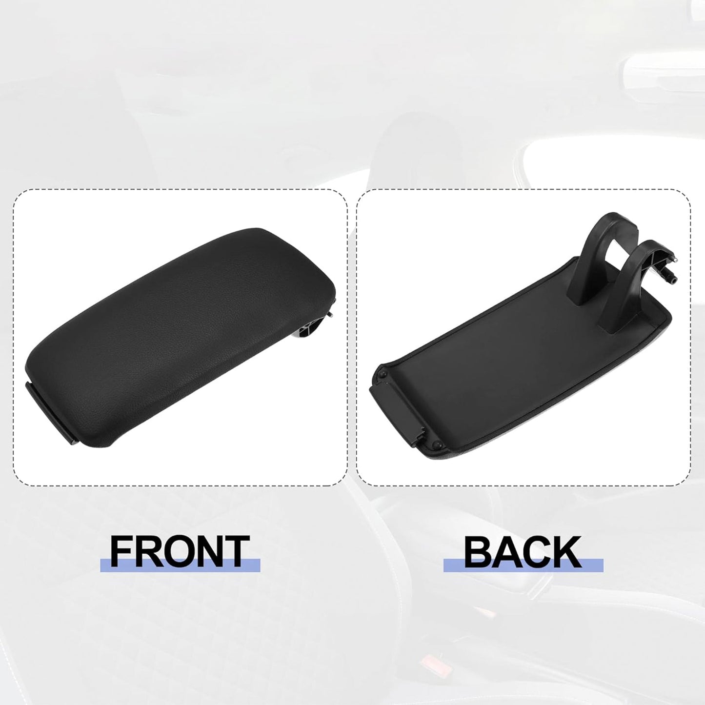 Coperchio della console centrale del bracciolo in pelle nera Audi A4 B6 B7 2001-2008 8E0864245E