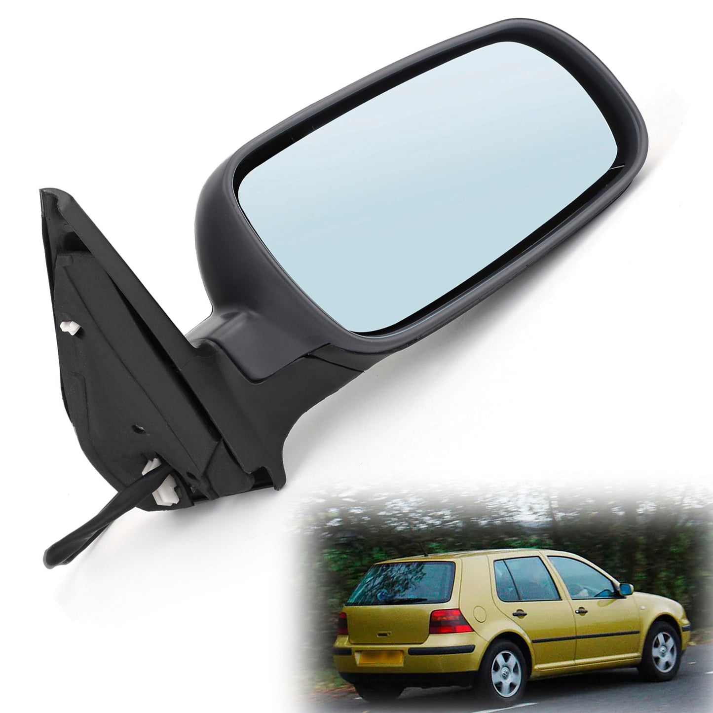 Specchietto retrovisore esterno lato destro riscaldato elettricamente con primer per VW Golf Mk4 97-04