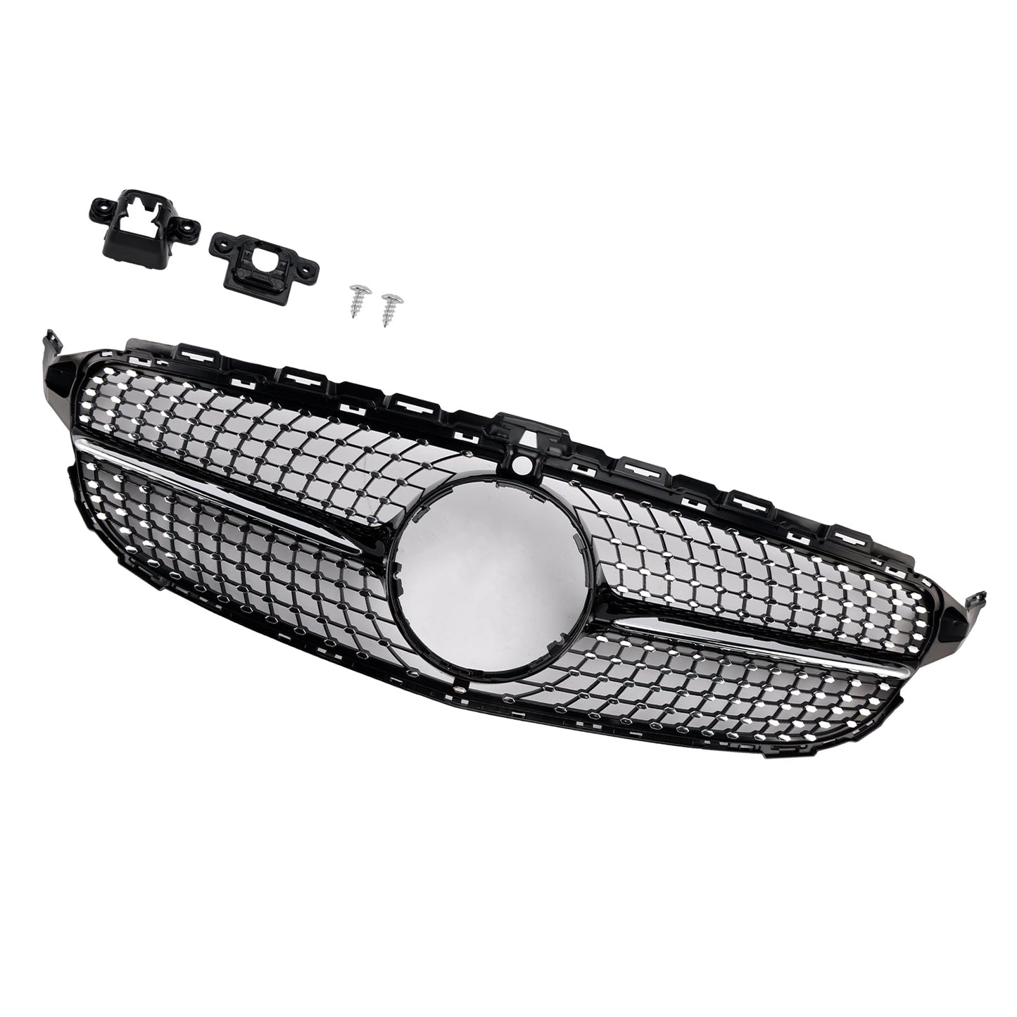 Griglia anteriore a diamante adatta per Benz Classe C W205 C250 C300 C400 2015-2018