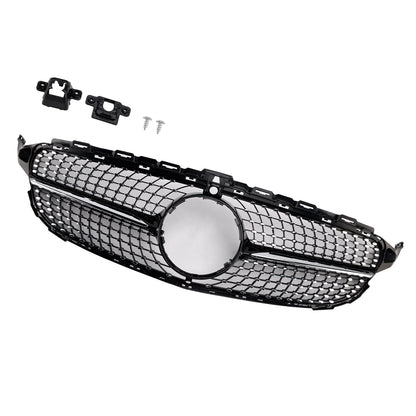 Griglia anteriore a diamante adatta per Benz Classe C W205 C250 C300 C400 2015-2018