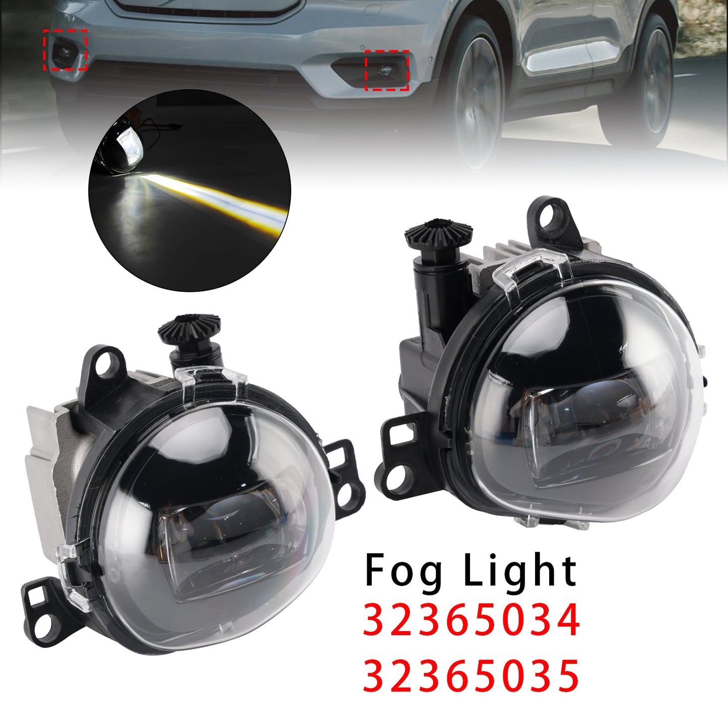 Coppia di fari fendinebbia anteriori Volvo C40 2020-2024 32365034