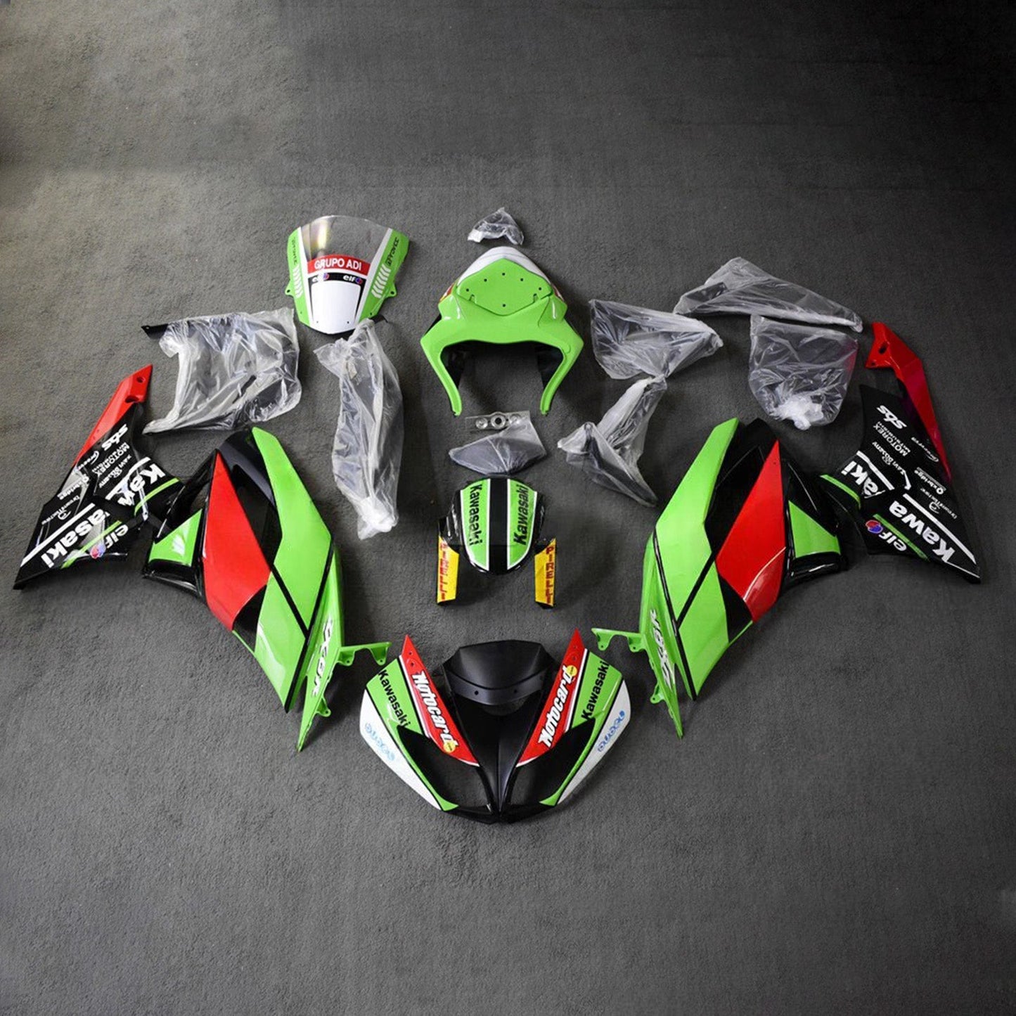 Kit carenatura iniezione in plastica ABS adatto per Kawasaki ZX6R 636 2009-2012