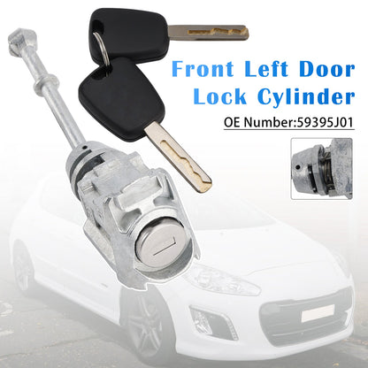 Cilindro serratura portiera anteriore sinistra 59395J01 per Citroen C3 II C5 III 308 SW 508 SW