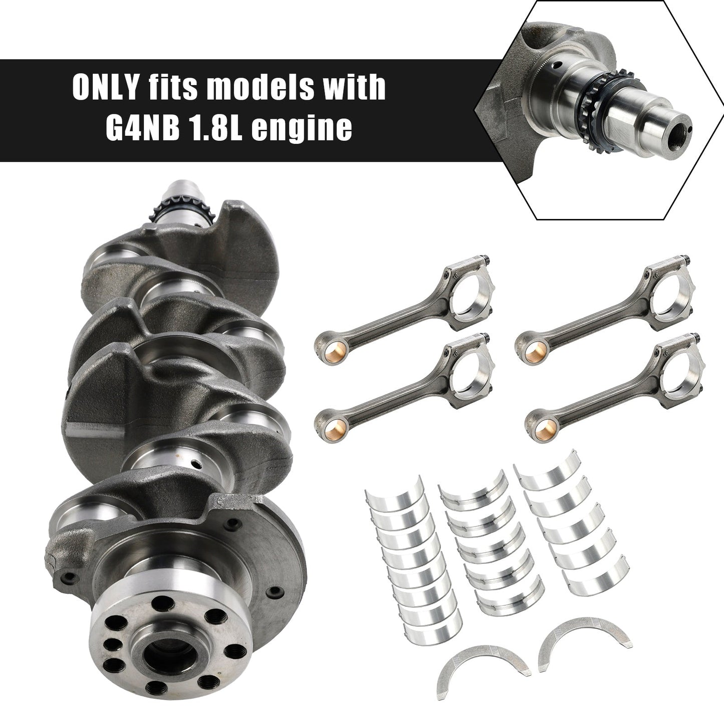 Set albero motore, bielle e cuscinetti Hyundai Elantra (MD) G4NB 1.8L 2010–2015 622V62EH00