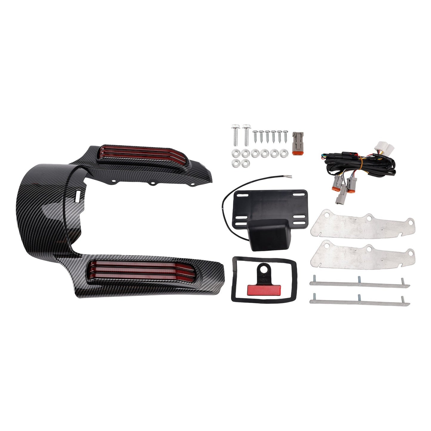 Faro posteriore a LED per parafango, compatibile con Touring Road King FLHR Street Glide 14+