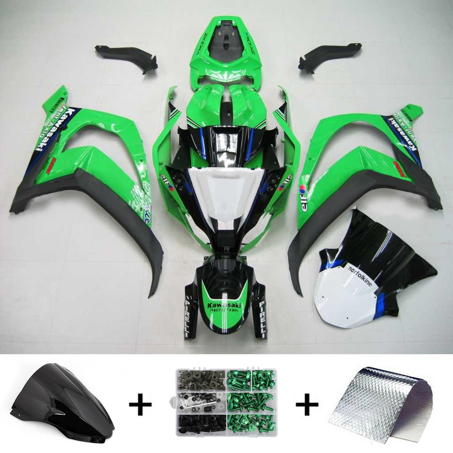 Kit carenatura BODYWORK ABS di plastica per Kawasaki ZX10R 2016-2020