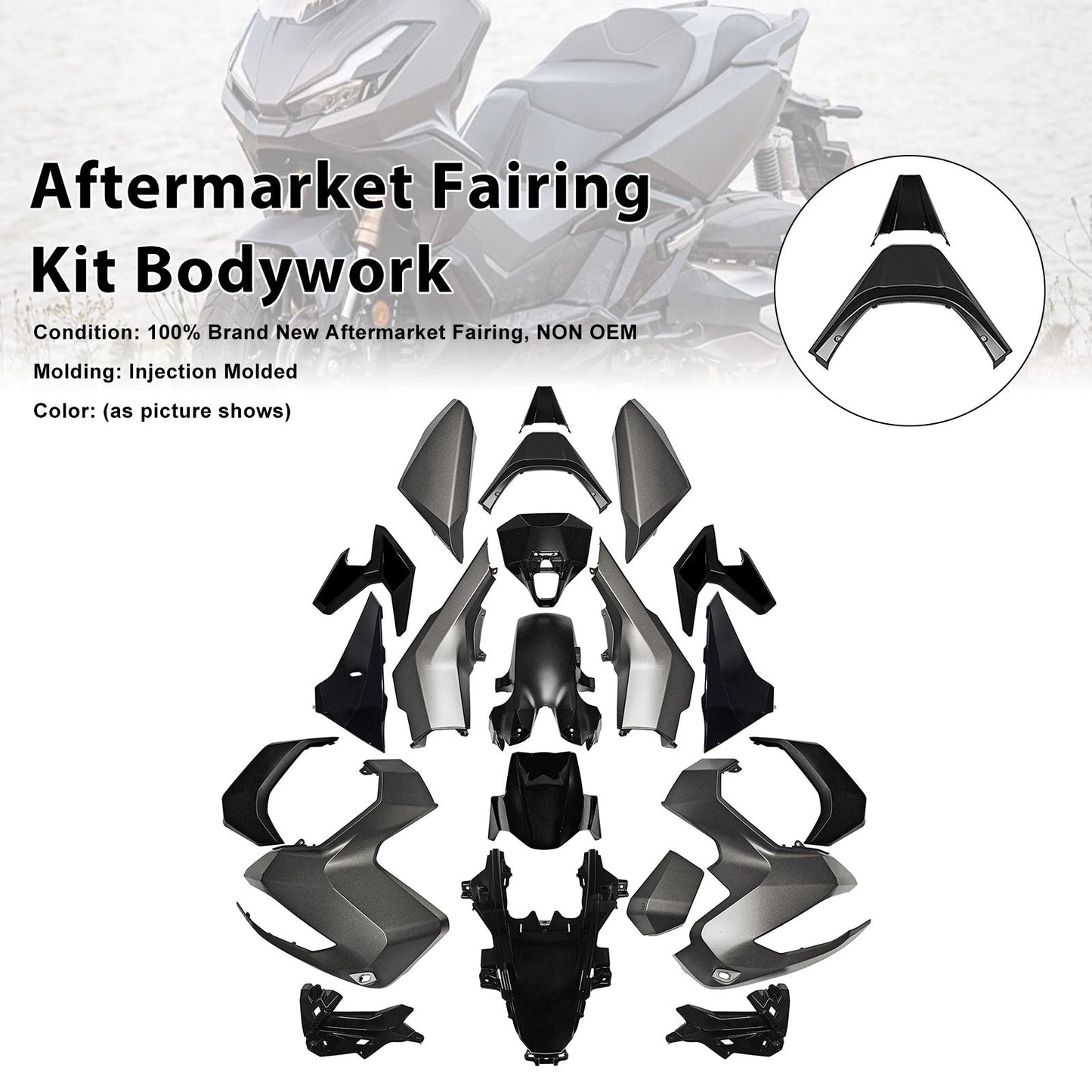 Kit carenatura in plastica ABS a iniezione per Honda ADV350 2022-2026