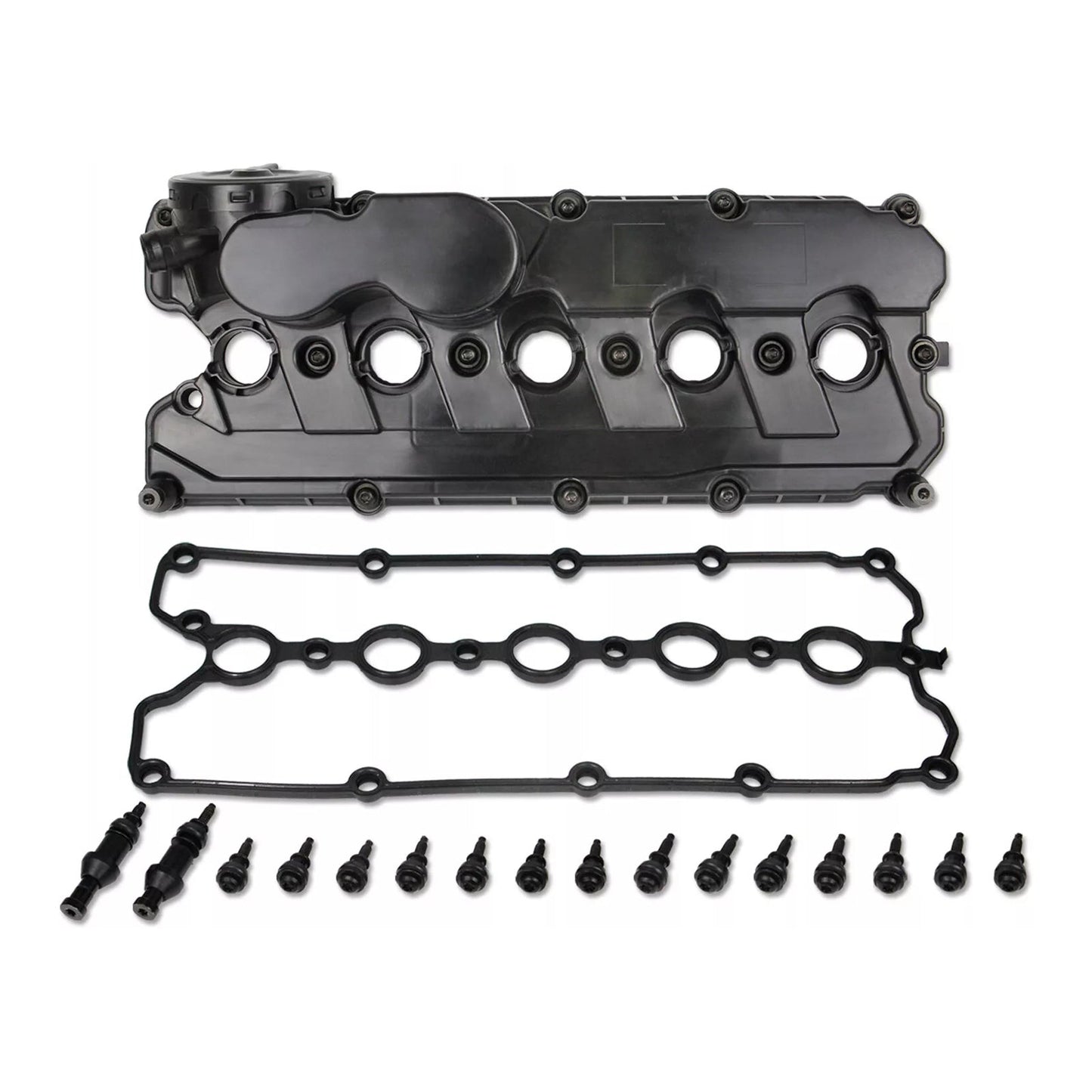 Coperchio valvola motore con guarnizione, bulloni e tappo per VW Maggiolino, Golf, Jetta, Passat 2.5L
