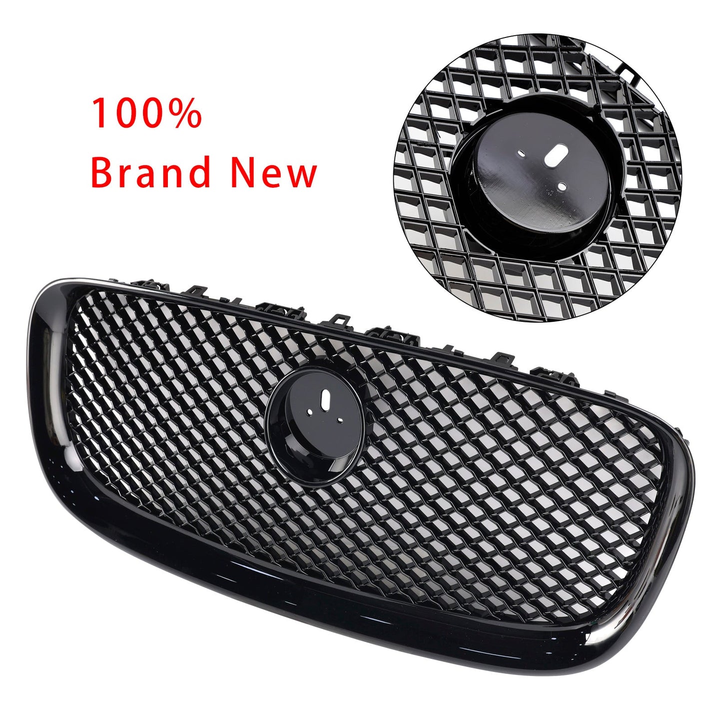 Griglia paraurti anteriore stile XF-R adatta per Jaguar XF 2012-2015, nero lucido