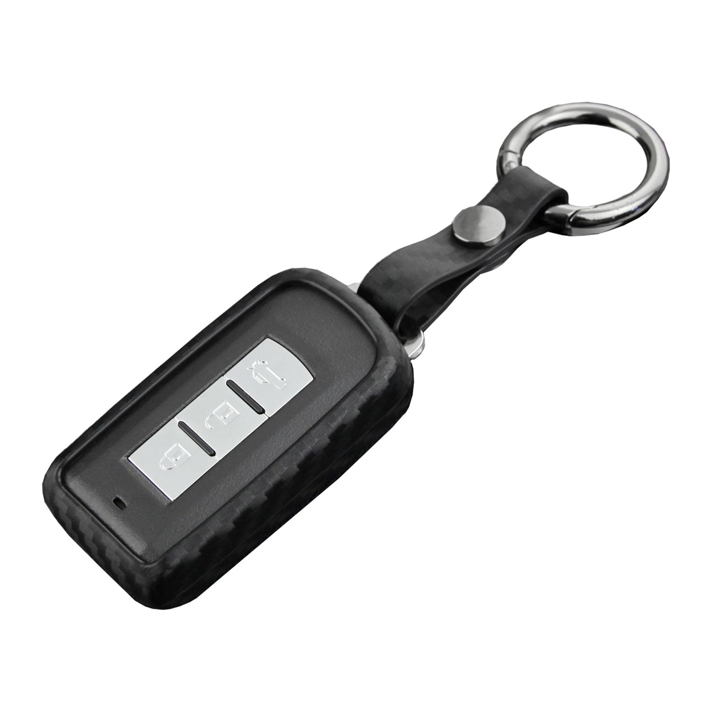Custodia in similpelle e silicone per chiave auto con fibbia per Mitsubishi
