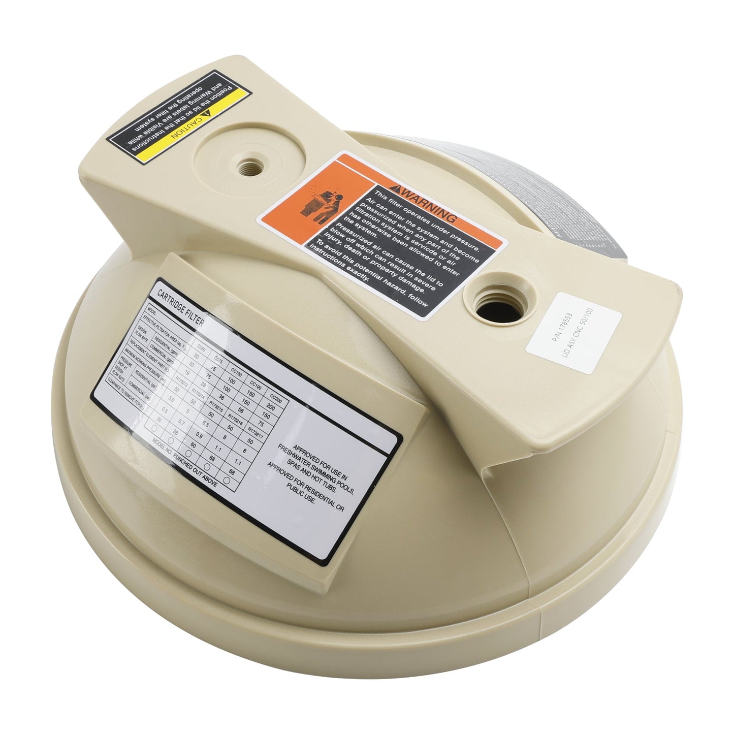 Coperchio del filtro 178553 per Pentair Clean &amp; Clear 50 100 Predator 100