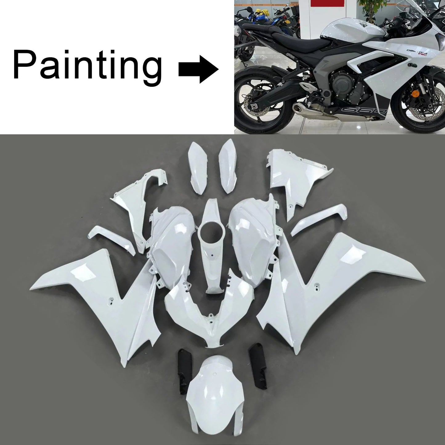 Kit carenatura Triumph Daytona 660 Injection 2024-2025 Carrozzeria Plastica ABS