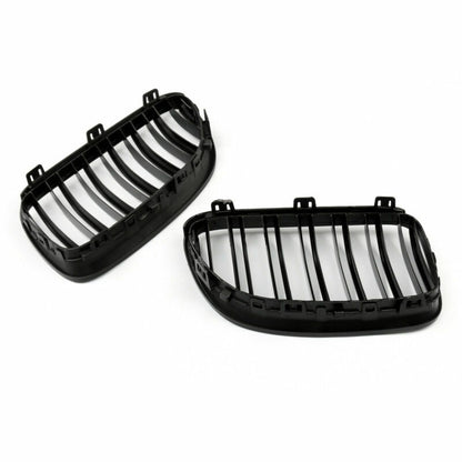 Gloss Black Front Kidney Grille Double Rib Per BMW E92 E93 LCI 2 Doors 2011-2014