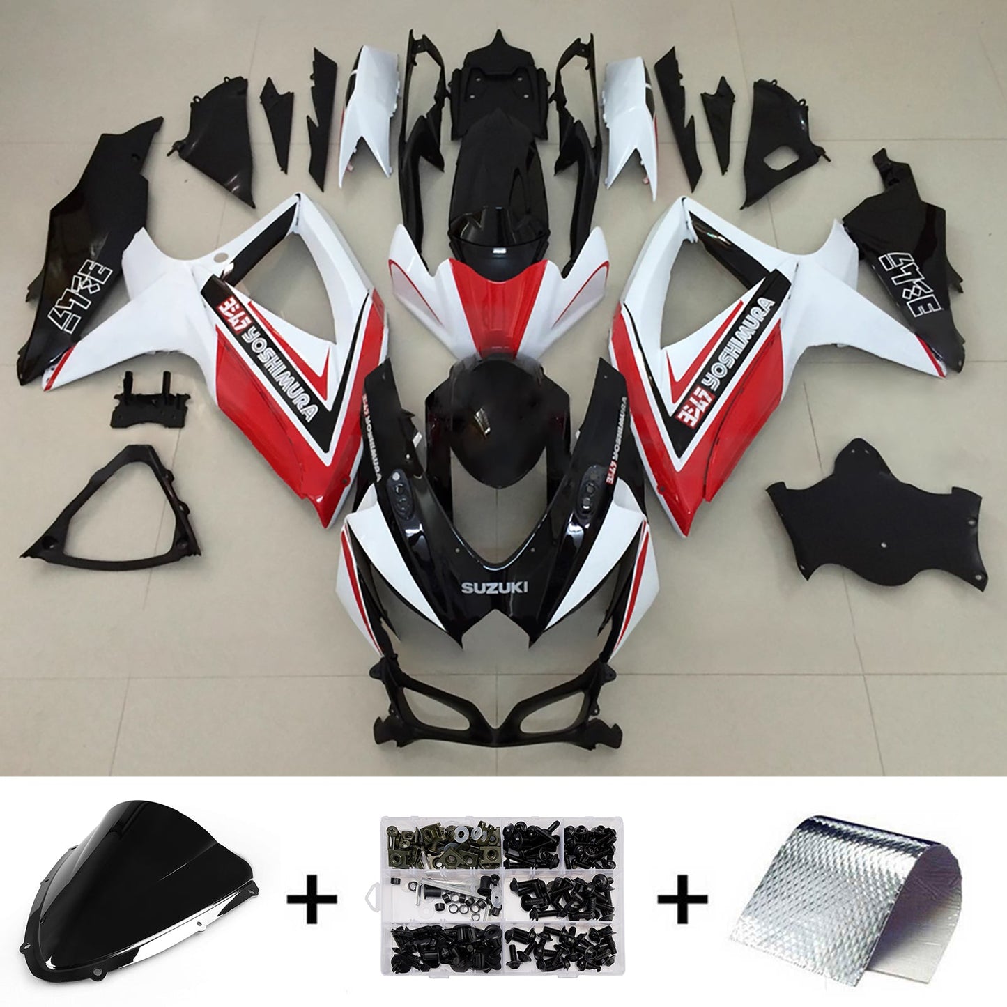 Kit carenatura iniezione plastica ABS per Suzuki GSXR 600/750 2008-2010 K8
