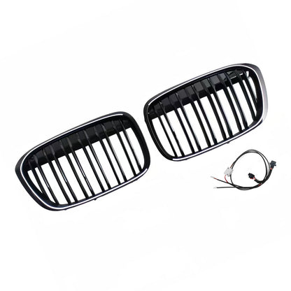Griglia anteriore a doppio rene nera lucida per BMW X1 F48 F49 2016-2019