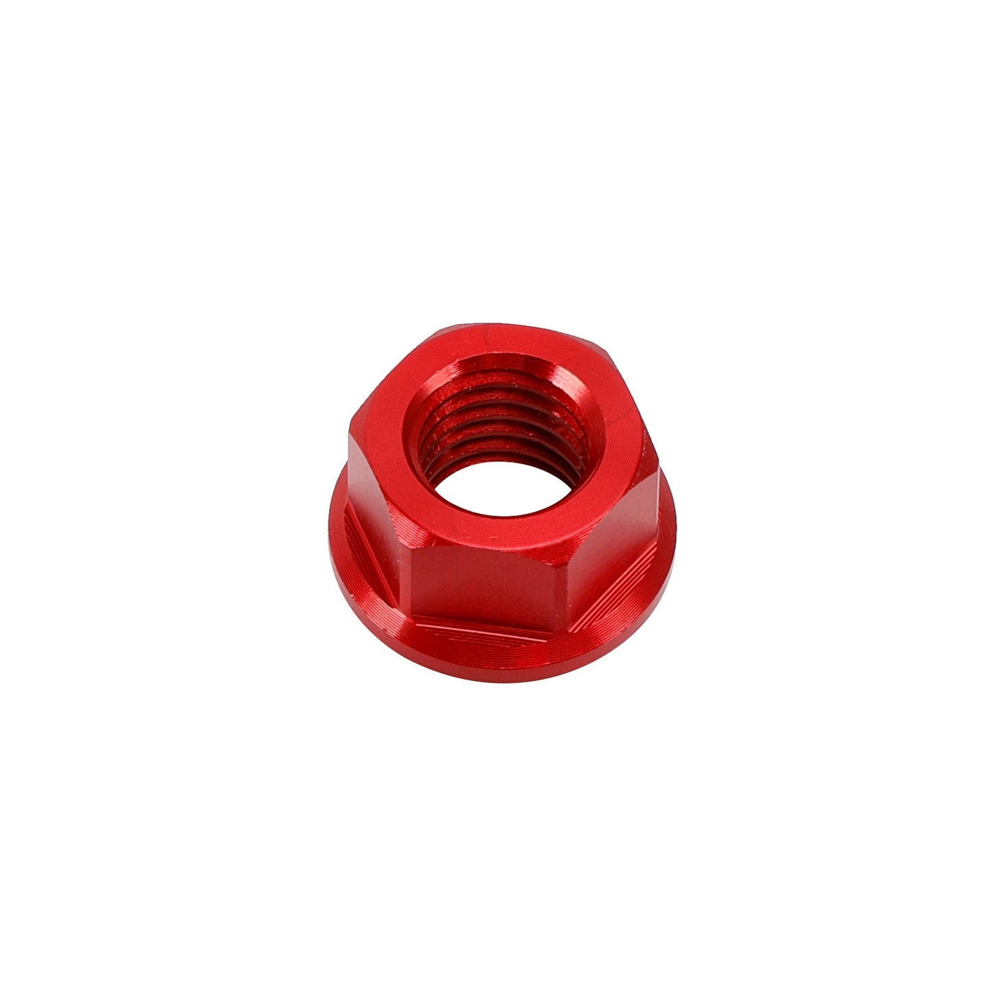 Confezione da 6 dadi flangiati per pignone posteriore in alluminio M10X1,5 mm rossi per moto