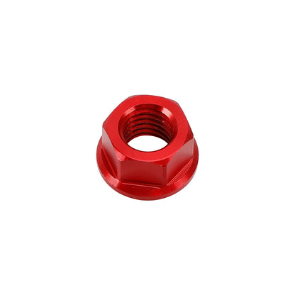 Confezione da 6 dadi flangiati per pignone posteriore in alluminio M10X1,5 mm rossi per moto