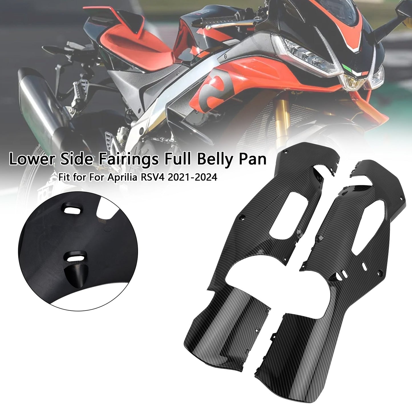 Carene laterali inferiori Aprilia RSV4 2021-2024, piastra di copertura completa della carenatura