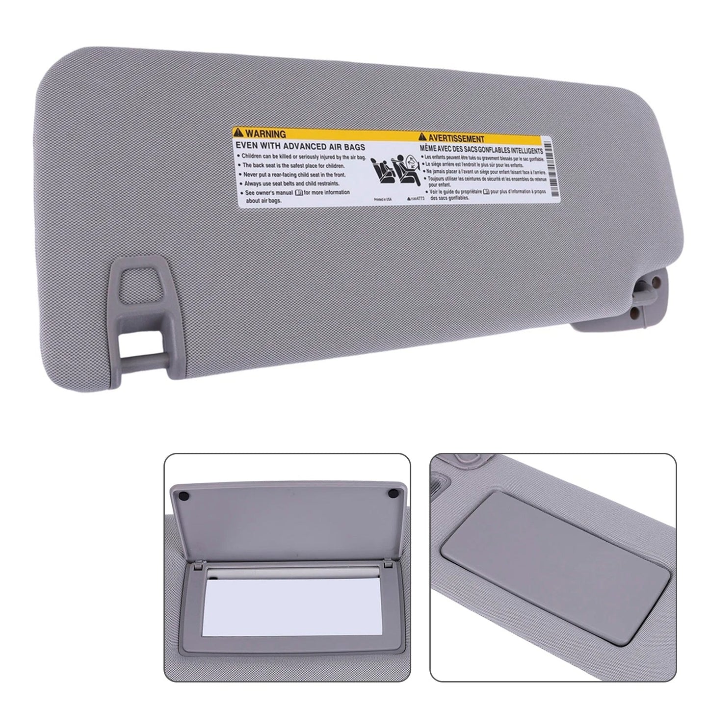 Visiera parasole grigia lato destro 23459643 per Chevrolet GMC 2014-2019