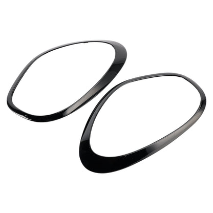 2 anelli ornamentali per fari anteriori neri lucidi per Mini Cooper Countryman R60